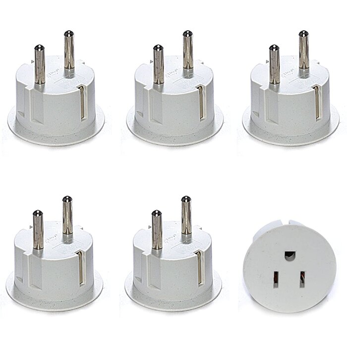 TYPE-E/F - OType-E/F American USA to European Schuko Germany Plug Adapters CE Certified Heavy Duty Perfect for Travelling with Cell Phones, Laptops, Camerasrei - Type-E/F - American USA to European Schuko Germany Plug Adapters CE Certified Heavy Duty Perf