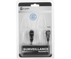 2WAY-EARPIECE - CYen - Two Way Radio Earpiece Noise Canceling Transparent Security Headphones Walkie Talkie Earphone with PTT/VOX