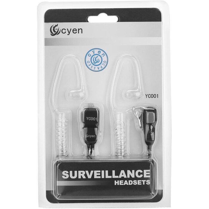 YC001 - CYen Two Way Radio Earpiece Noise Canceling Transparent Security Headphones Walkie Talkie Earphone with PTT/VOX