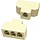 3-WAY-SPLIT - NECABLES - Phone Splitter 3 Way Telephone Adapter RJ11 6P4C 1 Female to 3 Females for Landline and Fax Ivory