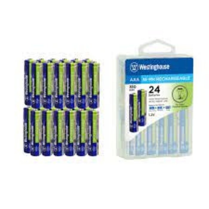 WESNHAAA350-PBH24  AAA NiMh Rechargeable Batteries 350mAh 24 Hard Pack