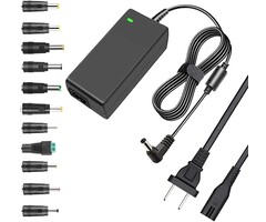 60W-24V-2.5AMP - TDKY 24V Power Supply 2.5A AC Adapter, fit for DC 24 Volt Logitech G29 G920 Racing Wheel/LED Light Strip/Vizio Soundbar/Dymo 4XL Printer etc,100-240V 50/60Hz Power Cord, with 8 DC Tips.