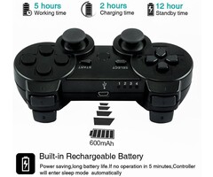 PS3 - Powerextra Wireless Controller Compatible with PS-3, High Performance Gaming Controller with Upgraded Joystick for Play-Station 3 (Black)