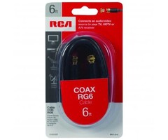 RCA RG6 Coaxial Cable (6ft; Black)