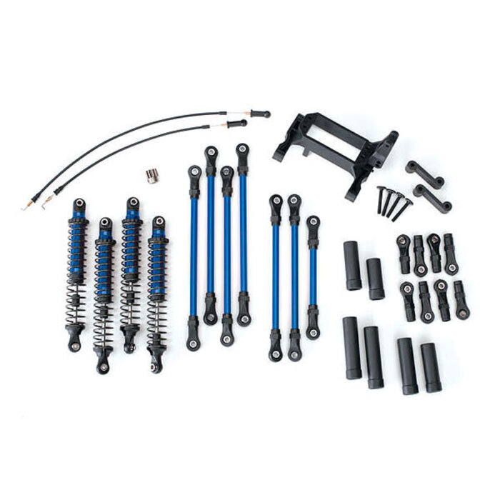 Traxxas 8140X - Long Arm Lift Kit, TRX-4®, complete, Blue (includes blue powder coated links, blue-anodized shocks)