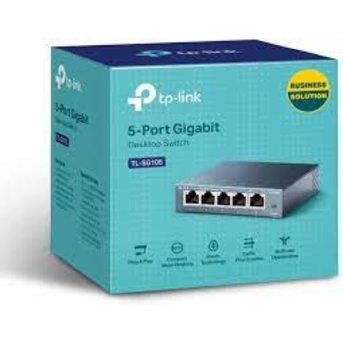 tp-link One Switch Made to Expand Network 5× 10/100/1000Mbps RJ45 Port 5 Port Gigabit Unmanaged Ethernet Network Switch, Ethernet Splitter | Plug & Play | Fanless Metal Design | Shielded Ports | Traffic Optimization | Limited Lifetime Pro