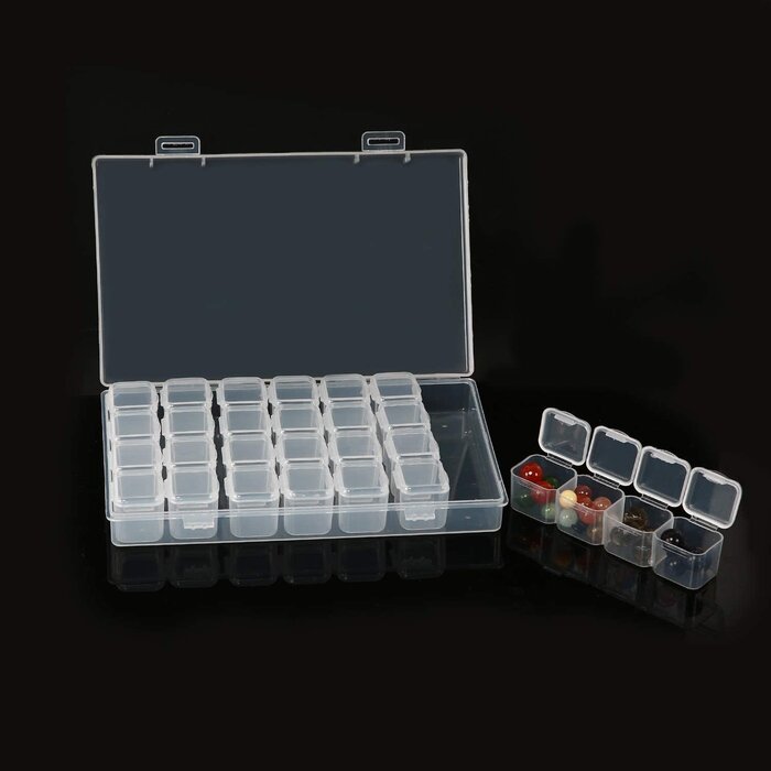 28 Grid Organizer Container for Hardware, Sewing, Jewelry, etc.