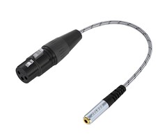 3.5F-XLRF - JOLGOO XLR Female to 3.5mm Stereo Jack Audio Adapter Cable, 3-pin XLR Female to 1/8 inch TRS Mini Jack Adapter Cable, 1 Feet, Balanced Audio Converter Adapter Cable
