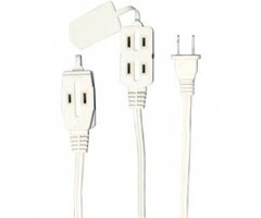 2-Prong 3-Outlet Indoor Extension Cord, 6ft