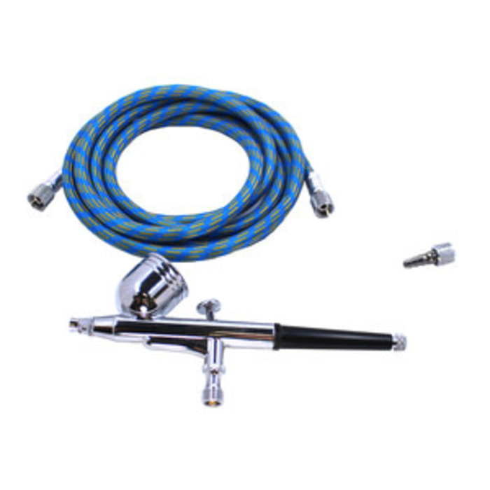 Spaz Stix Dual Action Gravity Feed Airbrush & Air Compressor Combo