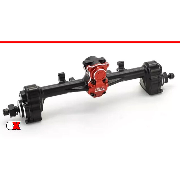 TREAL TREAL SCX24 Rear Portal Axles Kit, Aluminum 7075 CNC Machined Axle Housing for Axial 1/24 SCX24