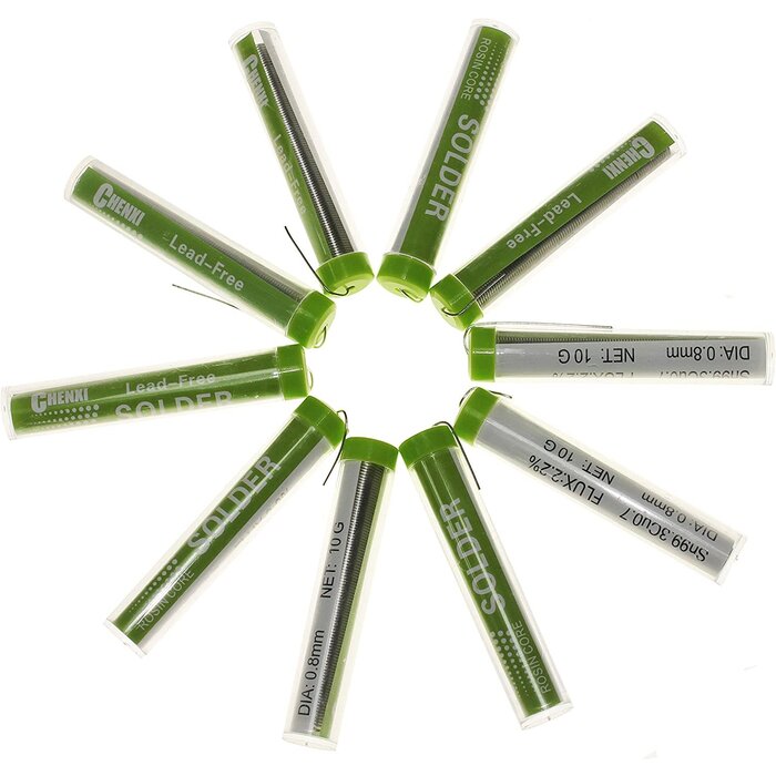 Lead Free, Rosin Core Solder Wire Diameter 0.8mm Sn99.3 Cu0.7