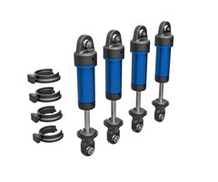 Traxxas 9764-BLUE - Shocks, TRX-4M GTM, 6061-T6 aluminum (blue-anodized) (fully assembled w/o springs) (4)