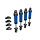9764-BLUE - Shocks, TRX-4M GTM, 6061-T6 aluminum (blue-anodized) (fully assembled w/o springs) (4)