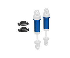 Traxxas 9763-BLUE - Body, GTM shock, 6061-T6 aluminum (blue-anodized) (includes spring pre-load spacers) (2)