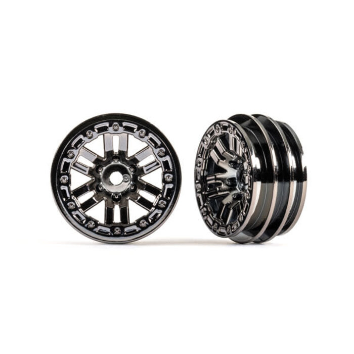 Traxxas 9768-BLKCR - Wheels, 1.0' (black chrome) (2)