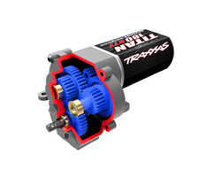 Traxxas 9791X - Transmission, complete (speed gearing) (9.7:1 reduction ratio) (includes Titan® 87T motor)