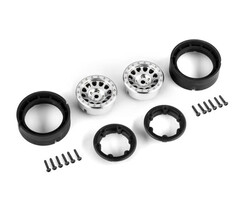 Traxxas 9781-SATIN - Wheels, 1.0', Method Race Wheels® 105 Beadlock (satin chrome, beadlock) (2)