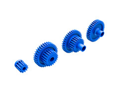 Traxxas 9776X - Gear set, transmission, speed (9.7:1 reduction ratio)/ pinion gear, 11-tooth - Blue