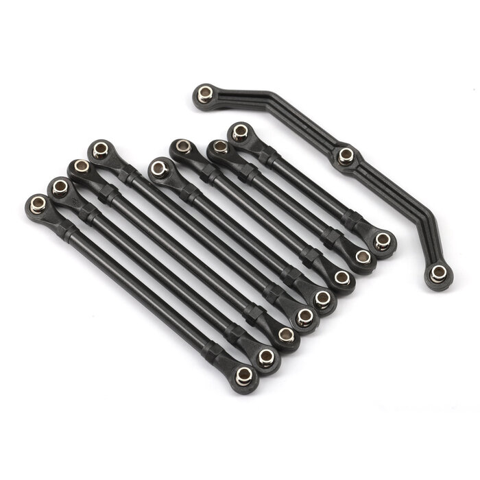 Traxxas 9742R - Suspension link set, complete (front & rear) (includes steering link (1), front lower links (2), front upper links (2), rear lower links (4)) (assembled with hollow balls)