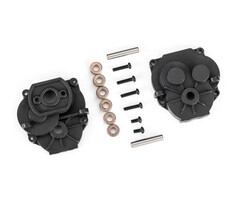 Traxxas 9747 - Gearbox housing (front & rear)/ 2x4mm BCS (with threadlock) (2)/ 2x8mm BCS (4)/ 3x16mm pins (2)