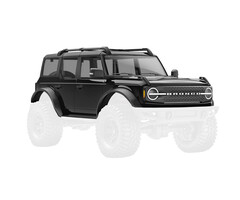 Traxxas 9711-BLK - Body, Ford Bronco, complete, black (includes grille, side mirrors, door handles, fender flares, windshield wipers, spare tire mount, & clipless mounting)