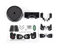 Traxxas 9720 - Grille/ Mirrors, Side (Left & Right)/ spare tire cover/ light retainers, body (front & rear, left & right)/ decal sheet (fits #9712 body)