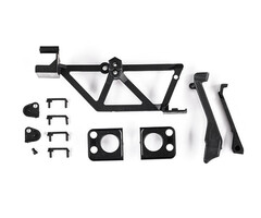 Traxxas 9731 - Door handles (4)/ light mounts, front (left & right)/ light retainers, front bumper (left & right)/ fuel cap/ snorkel/ spare tire mount (fits #9712 body)