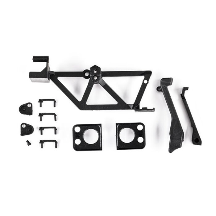 Traxxas 9731 - Door handles (4)/ light mounts, front (left & right)/ light retainers, front bumper (left & right)/ fuel cap/ snorkel/ spare tire mount (fits #9712 body)