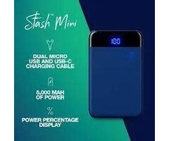 SkullCandy Stash™ Mini 5,000 mAh Portable Battery Pack - Dark Blue/Green