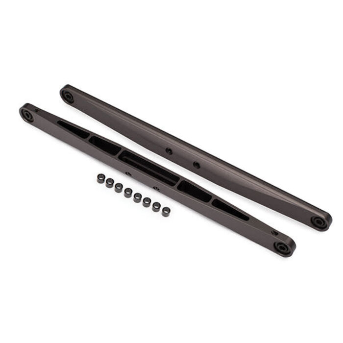 Traxxas 8544A - Trailing arm, aluminum (dark titanium anodized) (2) (assembled with hollow balls)