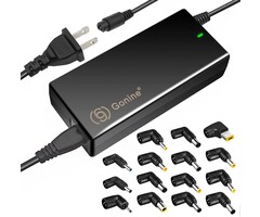 UNIVERSIAL-90W - Gonine 90W Laptop Charger Universal Power Supply Adapter, Compatible for 15V 18V 19V 19.5V 20V Lenovo HP Dell ASUS Acer Samsung Sony Fujitsu Notebook Chromebook Power Supply Cord with 15 Tips