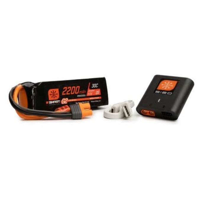 SPEKTRUM Smart G2 Powerstage Air Bundle: 3S 2200mAh LiPo Battery / S120 Charger