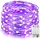 33FT-LED - EvaStary - Fairy Lights Battery Operated, 33 Ft 100 LED Purple String Light, Waterproof 4.5V Decorative Silver Wire Lights for Bedroom Home Party Wedding Festival Patio Window Garden