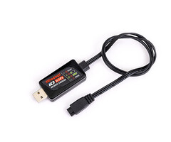 Traxxas 9767 - Charger, iD® Balance, USB (2-cell 7.4 volt LiPo with iD® connector only) for TRX-4M