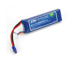 E-flite 11.1V 2500mAh 3S 30C LiPo, Battery: EC3