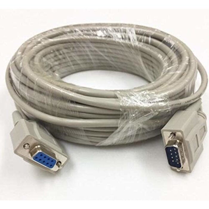 100FT-DB9 - Custom Cable Connection - 100 Foot DB9 Male to Female RS232 Extension Serial Cable - 28 AWG Shielded