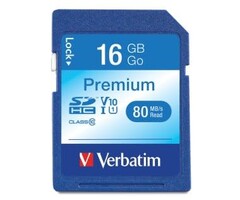 Verbatim VTM96808 - Verbatim Class 10 V10 U1 Premium SDHC™ Card (16GB) 90 Mbps