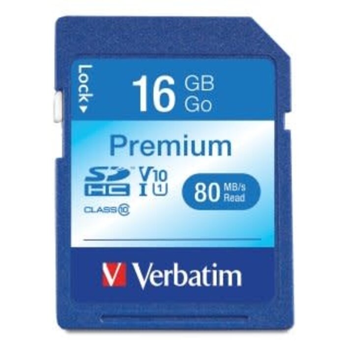 Verbatim VTM96808 - Verbatim Class 10 V10 U1 Premium SDHC™ Card (16GB) 90 Mbps