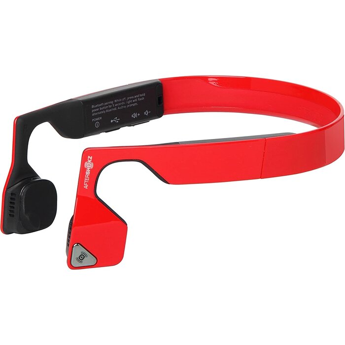 BLUEZ-2S-RED - Aftershokz Bluez 2S Wireless Bone Conduction Bluetooth Headphones, Red, (AS500SR)