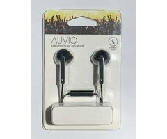 330-1711 - Auvio -  Clip Earbuds with Mic & Remote, Black