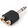 1/4-DUAL-RCA - NANYI-CESS - 1/4 Inch 6.35mm Male to 2 RCA Female Audio Heads, 1/4 Inch 6.35mm M One-Two RCA F Stereo Interconnect Audio Adapter, (6.35mm M-2xRCA F-TRS)