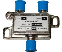 COMBINER-2512 - Linear - 2512 ChannelPlus DC & IR Passing 2-Way Splitter/Combiner, SILVER