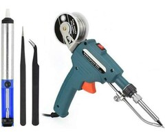 MEKTY - MEKTY - Soldering Gun Automatic Hand-held Solder Iron Kit, 6-in-1 Soldering Gun Toolour Solder Gun Kit, Automatic Hand-held Welding Guns with Tin Wire and Tweezers, for Electronic Repair, 110V US Plug