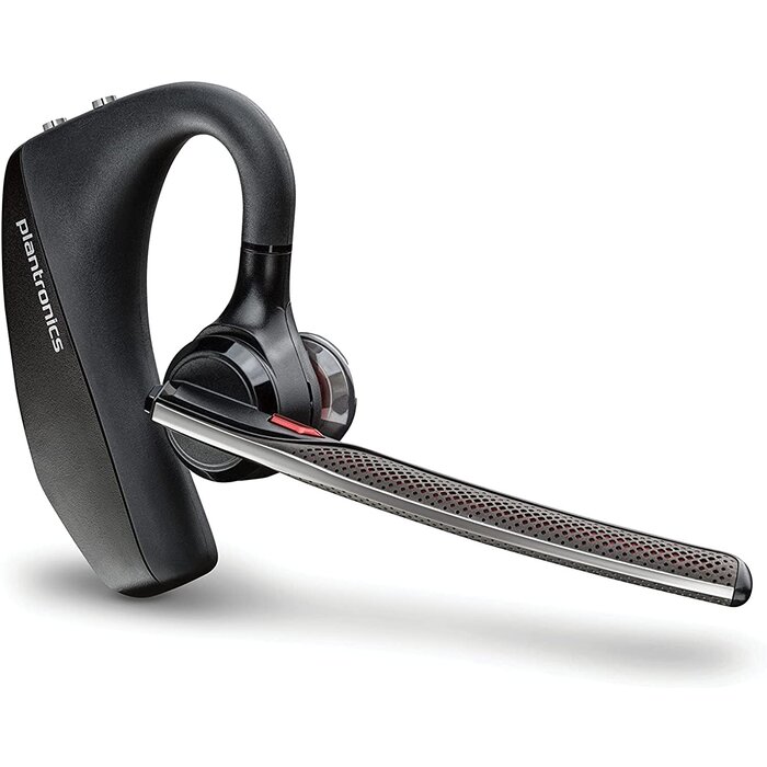 VOYAGER-5200 - Plantronics - Poly Voyager 5200 Wireless Headset - Single-Ear Bluetooth Headset w/Noise-Canceling Mic - Ergonomic Design - Voice Controls - Lightweight - Connect to Mobile/Tablet via Bluetooth