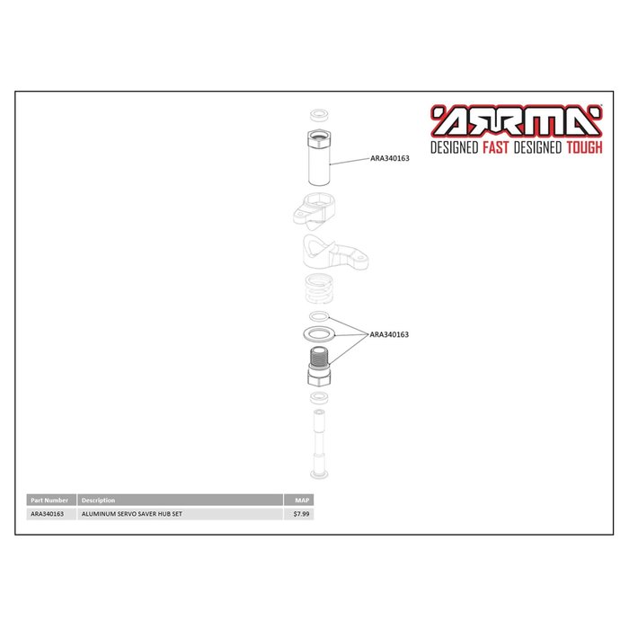 Arrma ARA340163 - Aluminum Servo Saver Hub Set