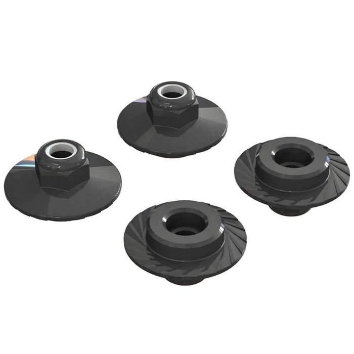 Arrma ARAC9698 - AR708007 Flanged Lock Nut 5x8mm (4)