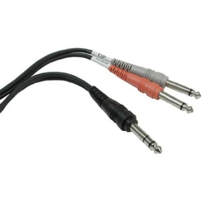 STP-201 - Hosa - STP-201 3ft 1/4" TRS to Dual 1/4" TRS Insert Cable, 1 Meter