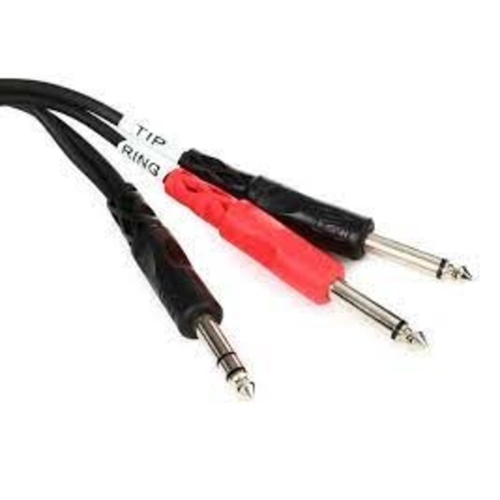 STP-201 - Hosa - STP-201 3ft 1/4" TRS to Dual 1/4" TRS Insert Cable, 1 Meter