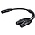 XLR-M-DUAL-F - CableCreation - XLR Male to Dual XLR Female Y Splitter 3Pin Balanced Microphone Cable, 0.3 Meter/Black